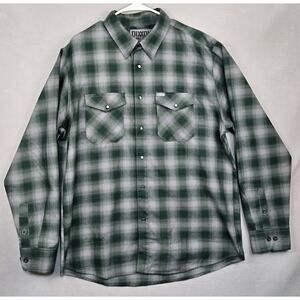 Dixxon Flannel Co "The Bixby 1" Men's XL Green Gray Long Sleeve Shirt